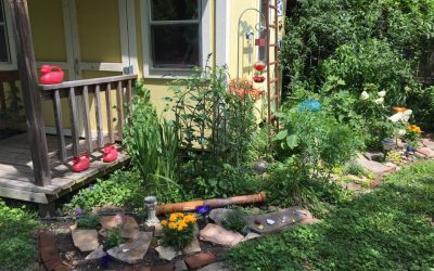 July 2019-Retired art professor turns Philadelphia Street yard into her canvas.